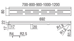 Nobili Linea AVGR01/07CR Декоративная накладка на сливной канал (хром)
