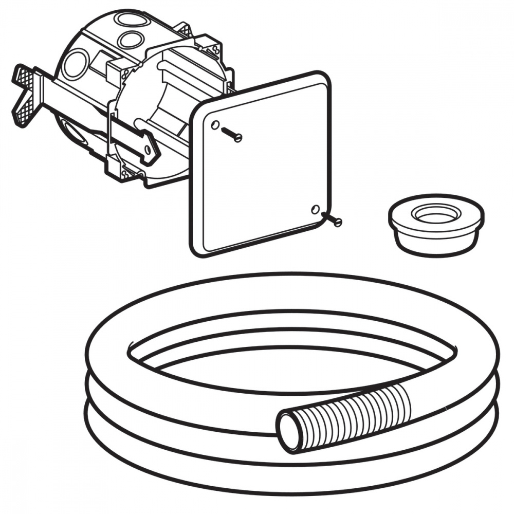 Geberit DuoFresh 244.999.00.1 Принадлежность для инсталляции, подрозетник с электрическим рукавом