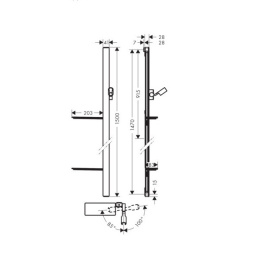 Штанга для душа Hansgrohe Unica'E (27645000) хром