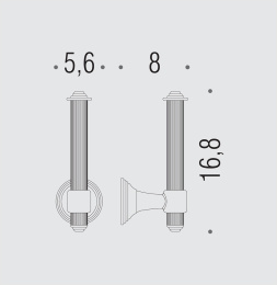 Фото Держатель запасного рулона Colombo Hermitage (B3390) хром