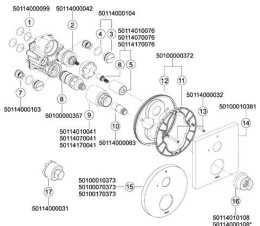 Фото Термостатический смеситель Keuco Edition 300 53073010181, хром