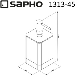 Sapho Everest II 1313-45 Диспенсер EVEREST стеклянный для жидкого мыла, хром