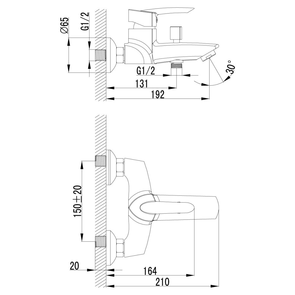 Смеситель для ванны Lemark Mars (LM3502C)