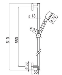 Душевой гарнитур Nobili Carlos Primero (AD140/25CR)