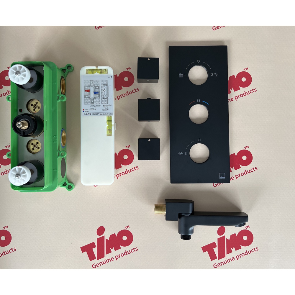 Душевая система встроенная с термостатом Timo Petruma SX-5079/03SM черный