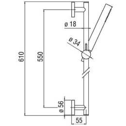 Душевой гарнитур Nobili Free shower (AD140/37RCP) золото