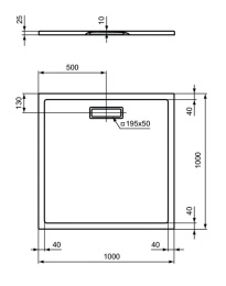 Поддон душевой Ideal Standart Ultra Flat New T4488V1 100 x 100 см ультратонкий, квадратный, белый ма