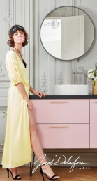 Зеркало Jacob Delafon Odeon Rive Gauche EB1288-S37, 50 см, с подсветкой, лакированная рама нежно-роз