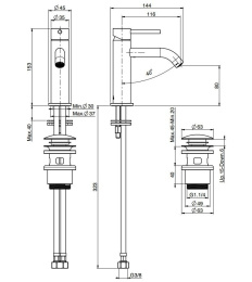 Фото FIMA Carlo Frattini Spillo Steel F3071INOX Смеситель для раковины