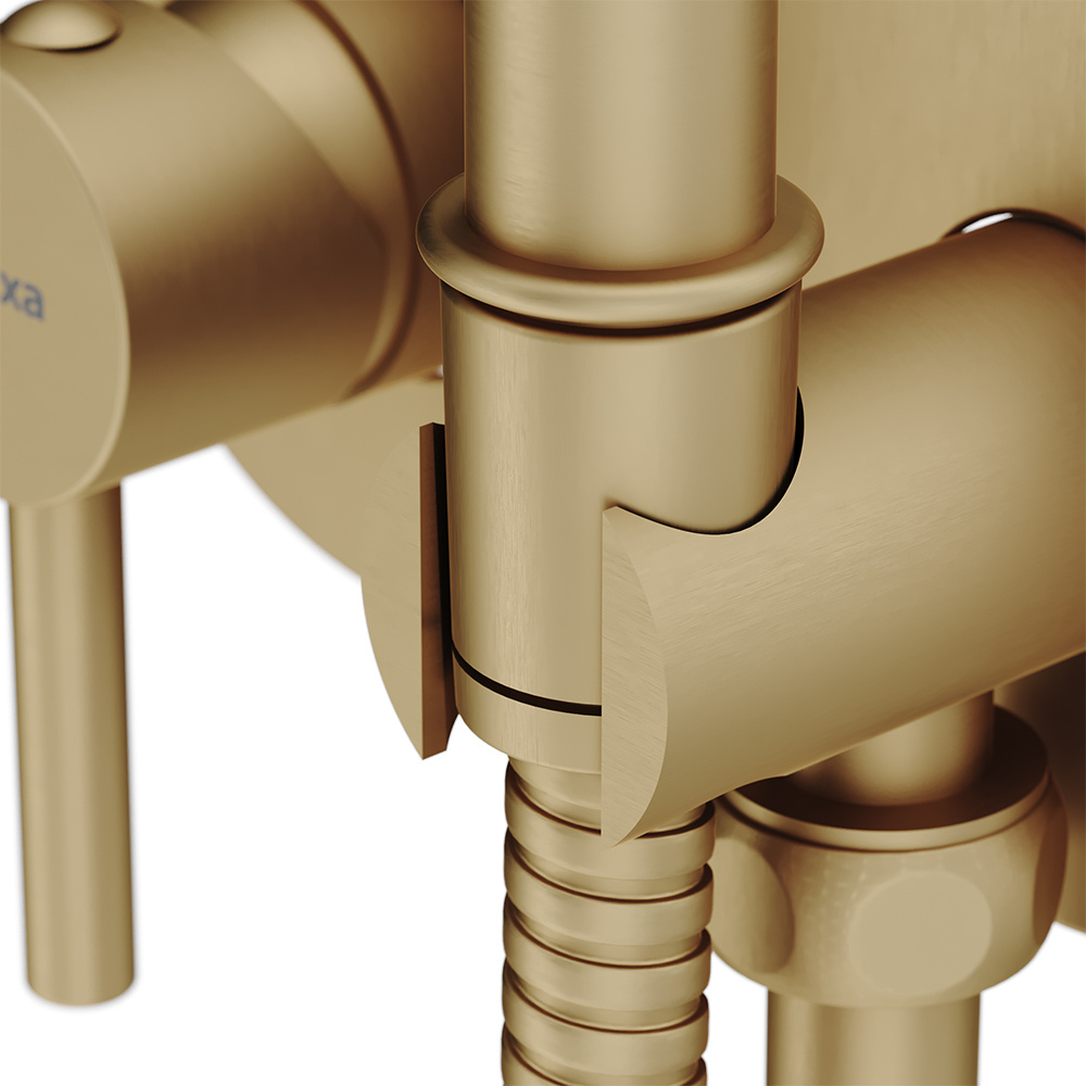 RedBlu by Damixa 214000000 Option, смеситель монтируемый в стену, с гиг.душем, бронза