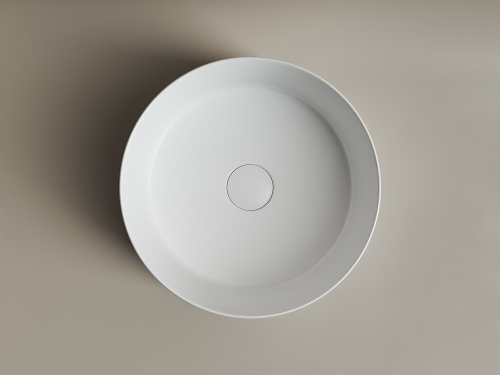 Фото Накладная раковина Ceramicanova Element CN6032MW 36x36 белый матовый круглая
