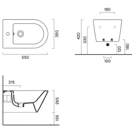 Фото Биде подвесное Catalano Zero (0118551001) белый