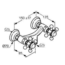 Фото Смеситель для душа Kludi Adlon (516100520)