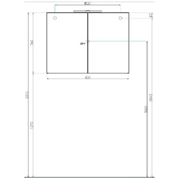 Зеркальный шкаф Villeroy&Boch 2DAY2 A438 F8E4 80 см, белый