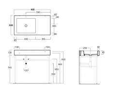 Фото Simas FROZEN FZ 11 bia 0 hole Раковина накладная без отверстий, белая