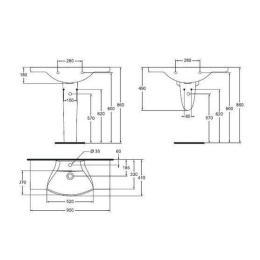 Раковина Vidima СИРИУС ЭЛЕГАНС (BOX) (Sirius Elegance) W891261