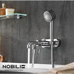 NOBILI Plus PL00110CR - Смеситель для ванны в комплекте с ручным душем (хром)