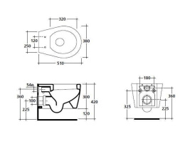 Подвесной унитаз Galassia Midas (9907PL)