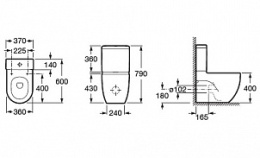 Бачки для туалета Бачок для унитаза Roca Meridian (341242000) белый