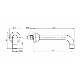 Излив для ванны/раковины F2156CR FIMA Carlo Frattini