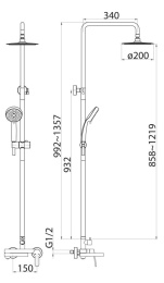 Душевая колонна BelBagno Delta (DEL-VSCM-IN) бронза