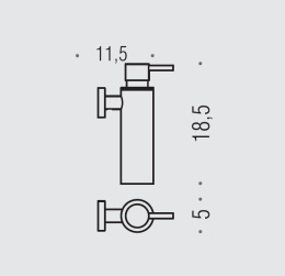 Фото Colombo Design PLUS W4981.GL - Дозатор для жидкого мыла 150 мл (Графит полированный)