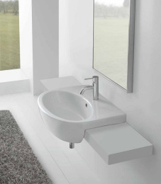 Фото Раковина полувстраиваемая Globo Grace (GR015.BI) белый