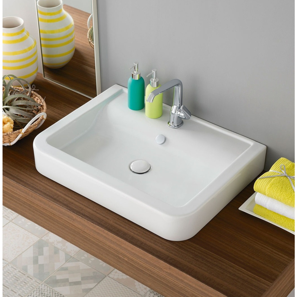 Ceramica CIELO Opera OPLA70/3 - Раковина 70 см с тремя отверстиями для смесителя (цвет - белый)