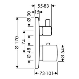 Фото Термостат для ванны Hansgrohe Ecostat (15721000) хром