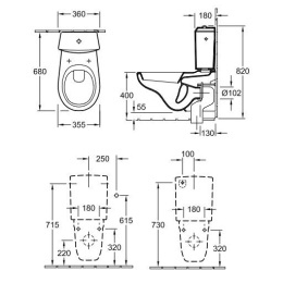 Подвесной унитаз 66231001 VILLEROY BOCH O'NOVO