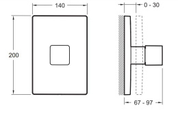 Переключатель потока Jacob Delafon Modulo Square E98737-CP на три потребителя
