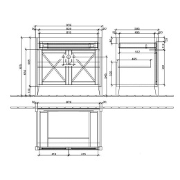 Тумба 89781000 VILLEROY&BOCH HOMMAGE, 985 x 850 x 620 мм