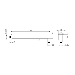 Фото Держатель верхнего душа Cisal Shower DS01332021, хром