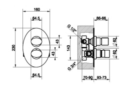 Фото Смеситель для ванны Gessi Ovale (23134#031) хром