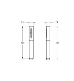 Ручной душ Jacob Delafon EO Square Shift Ellipse 14788D-CP