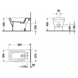 Крышка для писсуара Duravit 2nd Floor 0061510000, белый