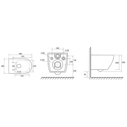 Подвесной унитаз MODEL K TECE TECEspring K 9700997 с сидением белый