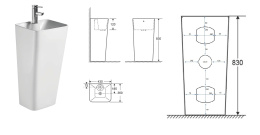 Фото Раковина напольная Cerutti DORRIS CT7830 430x360x830