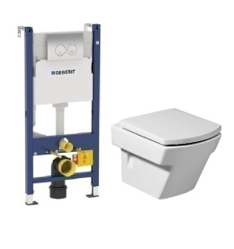 Инсталляция Geberit с унитазом Roca Hall 346627000, сиденье микролифт 458.124.21.1/7.3466.2.700.0/7.