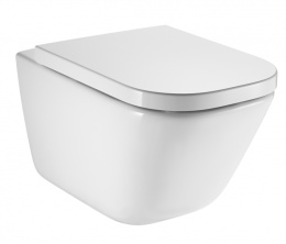 Инсталляция Geberit с безободковым унитазом Roca Gap Clean Rim 34647L000, сиденье микролифт