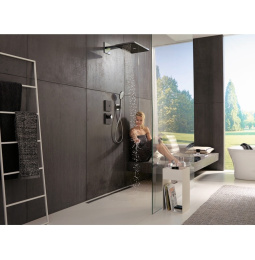 Переключатель на 3 положения 15736600 Hansgrohe ShowerSelect Glass (черный, хром)