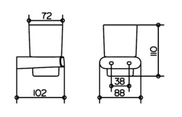 Стакан для зубных щеток Keuco Elegance 11650019000, хром