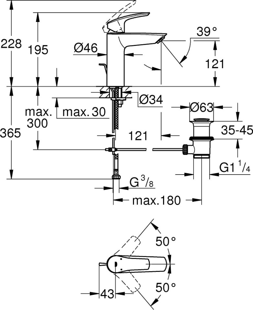 Фото Grohe Eurosmart 23322003 Смеситель для раковины стандартный, цвет: хром