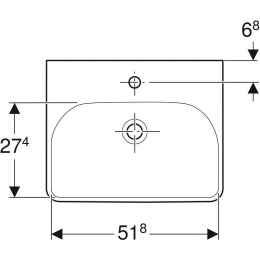 Geberit Smyle Square 500.259.01.1 Раковина, подвесная