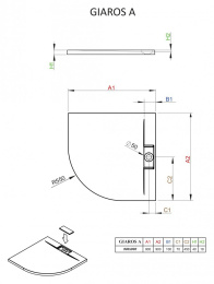 Душевой поддон из искусственного камня Radaway Giaros A 90x90x4 белый MKGA9090-03