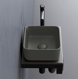 Ceramica CIELO Shui Comfort MILAQ CM - Раковина накладная Minimo 25*25 см Cemento (Серый)