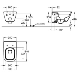 Подвесной унитаз Geberit Smyle Premium 205570000, безободковый, Rimfree