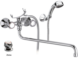 Смеситель Remer для ванны длинный нос RR 04ex ZETA ceramic