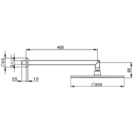 Фото Верхний душ Cisal Shower DS0136202F, серый