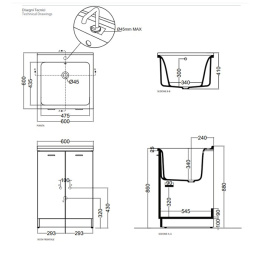 Раковина Kerasan Aquadom 029401*0, 60 x 60 см, без отверстия, без тумбы и сифона, цвет белый